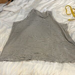 Old Navy black and white striped tank